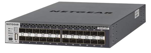 Netgear - XSM4324FS-100NES - M4300-24XF - Switch - L3 - managed - 24 x 10GBase-X + 2 x Shared 10GBase-T