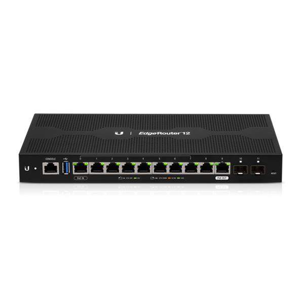 UbiQuiti - ER-12 - Networks EdgeRouter ER-12 - WAN Ethernet - Gigabit Ethernet - Nero
