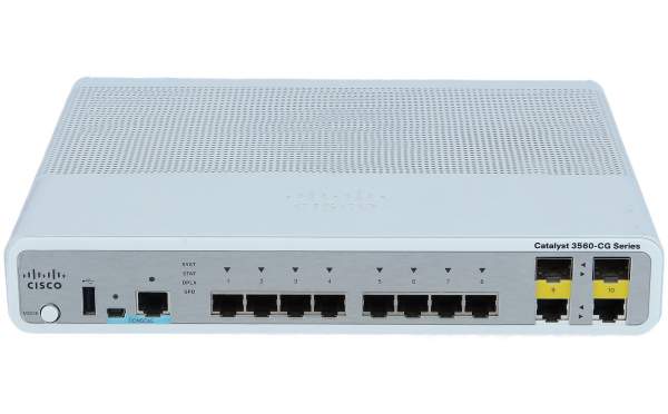 Cisco - WS-C3560CG-8TC-S - Catalyst WS-C3560CG-8TC-S - Gestito - L2 - Gigabit Ethernet (10/100/1000) - Full duplex - Montaggio rack - 1U