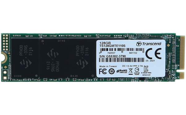 Transcend - TS128GMTE110S - 110S - 128 GB SSD - intern - M.2 2280 - PCI Express 3.0 x4 (NVMe)