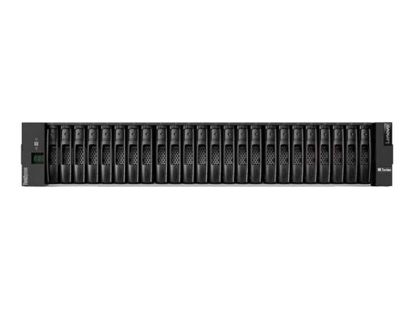 Lenovo - 7Y78A00EWW - ThinkSystem DE6000H Hybrid 2U24 SFF controller enclosure - Hard drive array - 24 bays (SAS-3) - iSCSI (10 GbE) - SAS 12Gb/s - iSCSI (25 GbE) (external) - rack-mountable - 2U