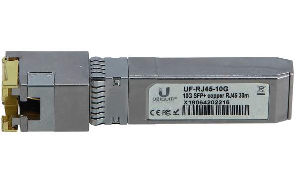 UbiQuiti - UF-RJ45-10G - Networks UF-RJ45-10G - Rame - 10000 Mbit/s - RJ-45 - SFP+ - 30 m - 10GBASE