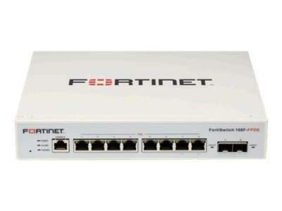 Fortinet - FS-108F-FPOE - Layer 2 FortiGate switch controller compatible PoE+ switch with 8 x GE RJ4