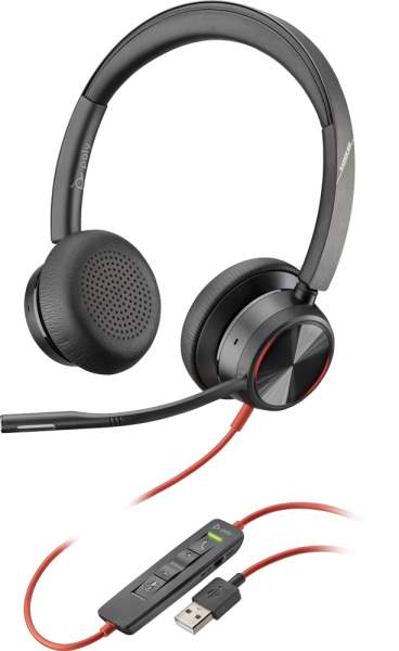 Poly - 214406-01 - Blackwire 8225 - Headset - on-ear - wired - active noise cancelling - USB-A