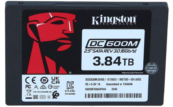 Kingston - SEDC600M/3840G - DC600M - SSD - Mixed Use - 3.84 TB - internal - 2.5" - SATA 6Gb/s
