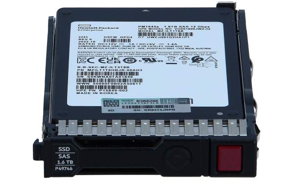 HPE - P49048-B21 - SSD - Mixed Use - 1.6 TB - hot-swap - 2.5" SFF - SAS 12Gb/s - Multi Vendor