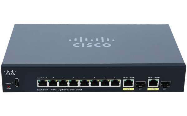 Cisco - SG250-10P-K9-EU - Small Business SG250-10P - Switch - Smart