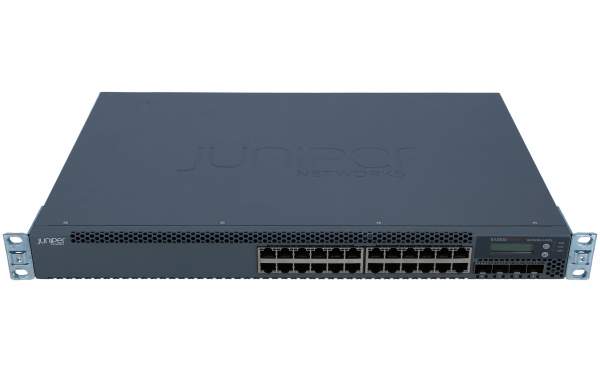 JUNIPER - EX3300-24P - EX3300, 24-port 10/100/1000BaseT (24-ports PoE+) with 4 SFP+ 1/10G uplink