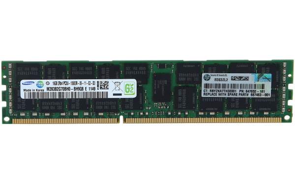 HPE - 647652-181 - 16GB 1x16GB 2RX4 PC3U-10600R DDR3-1333MHz RDIMM - 16 GB - DDR3