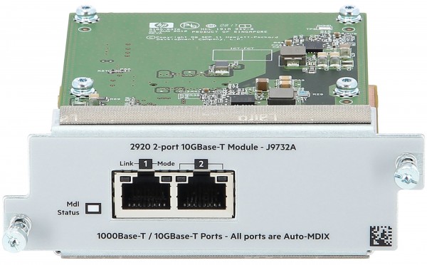 HPE - J9732A - 2920 2-port 10GBASE-T - 10 Gigabit Ethernet - Fast Ethernet - Gigabit Ethernet - 10,100,1000,10000 Mbit/s - HP 2920 - 101,6 x 106,2 x