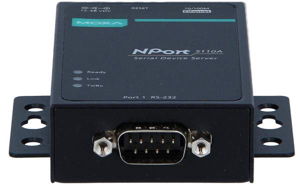 Moxa - NPORT 5110A - Moxa Nport device server 12-48Vdc - 1-Port - SNMP