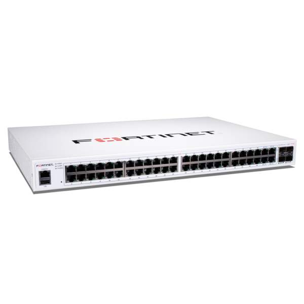 Fortinet - FS-148F-FPOE - Layer 2 FortiGate switch controller compatible PoE+ switch with 48 GE RJ45