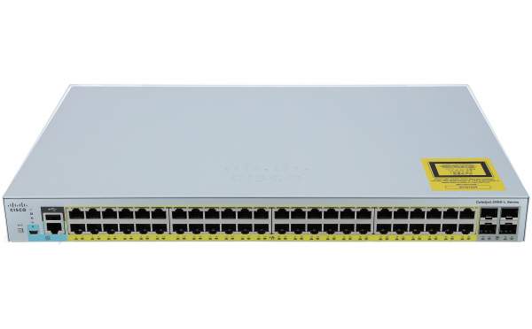 Cisco - WS-C2960L-48PS-LL - Catalyst 2960-L - Gestito - L2 - Gigabit Ethernet (10/100/1000) - Supporto Power over Ethernet (PoE) - Montaggio rack - 1U