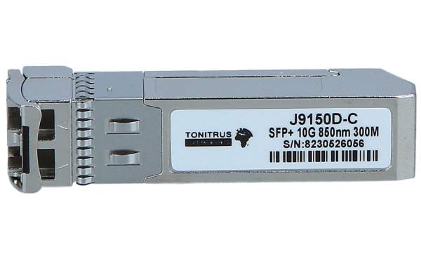 Tonitrus - J9150D-C - Aruba - SFP+ transceiver module - 10 GigE - 10GBase-SR - SFP+ / LC multi-mode - up to 300 m - 850 nm - HPE Aruba compatible