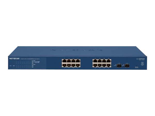 Netgear - GS716T - Smart GS716T - Switch - managed - 16 x 10/100/1000 + 2 x Gigabit SFP
