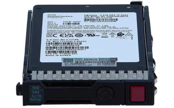 HPE - P49052-B21 - SSD - Mixed Use - 3.2 TB - hot-swap - 2.5" SFF - SAS 12Gb/s - Multi Vendor