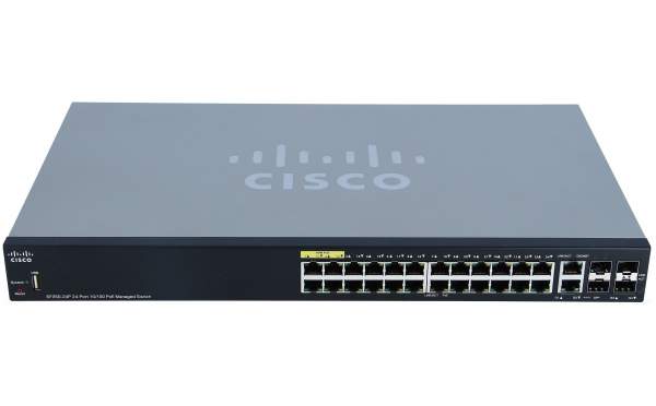Cisco - SF350-24P-K9-EU - SF350-24P - Gestito - L2/L3 - Fast Ethernet (10/100) - Supporto Power over Ethernet (PoE) - Montaggio rack