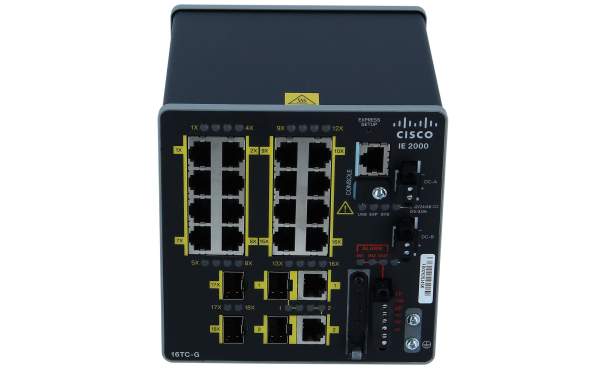 Cisco - IE-2000-16TC-G-N - Industrial Ethernet 2000 Series - Switch - 100 Mbps - USB 2.0