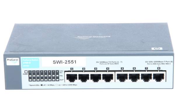 HPE - J9079A - ProCurve 1700-8 Switch - Interruttore - 1 Gbps - 8-port 1 he - In modalita wireless Esterno