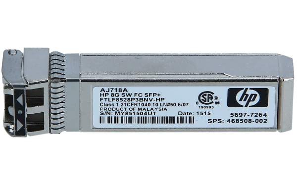 HPE - 468508-002 - 468508-002 - Fibra ottica - 8000 Mbit/s - SFP+ - SW - 73,9 mm - 111 mm