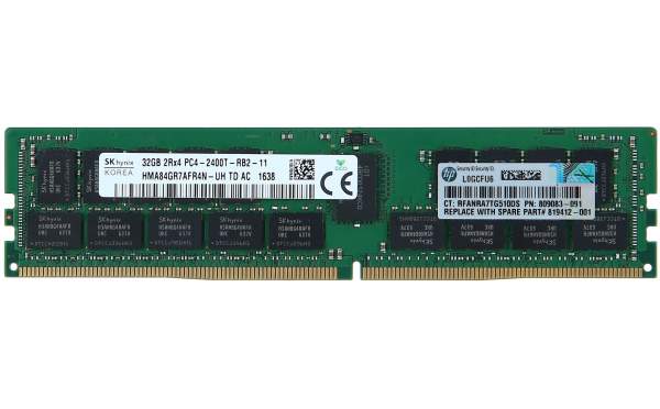 HPE - 805351-B21 - 32GB DDR4-2400 - 32 GB - 1 x 32 GB - DDR4 - 2400 MHz - 288-pin DIMM - Verde
