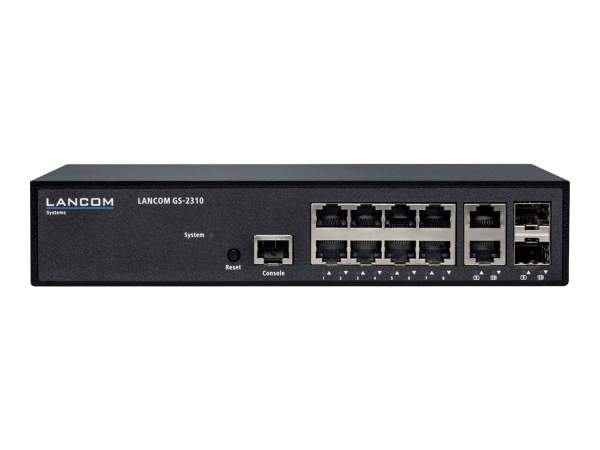LANCOM - 61492 - GS-2310 - Switch - managed - 8 x 10/100/1000 + 2 x Kombi-Gigabit-SFP