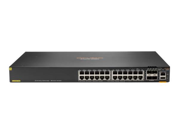 HPE - S0M81A#ABB - Aruba Networking CX 6200F 24G 4SFP Switch - L3 - Managed - 24 x 10/100/1000 + 4 x 100/1000 SFP - front and side to back - rack-mountable