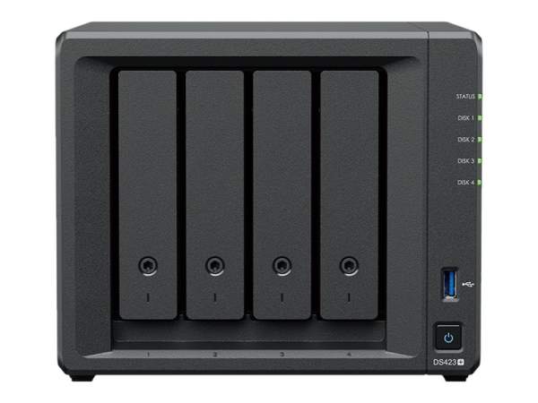 Synology - DS423+ - Disk Station DS423+ - NAS server - 4 bays - SATA 6Gb/s - RAID 0 1 5 6 10 - JBOD - RAM 2 GB - Gigabit Ethernet - iSCSI support