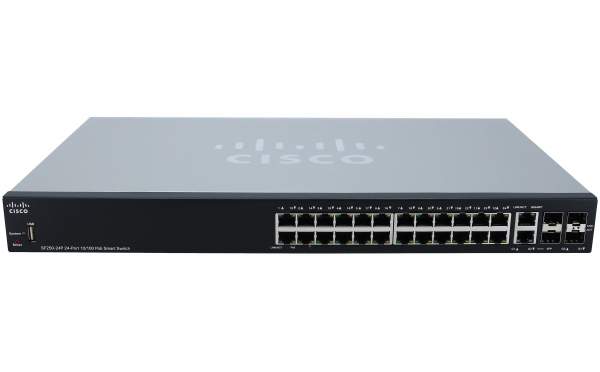 Cisco - SF250-24P-K9-EU - Cisco 250 Series SF250-24P - Switch - Smart - 24 x 10/100 (PoE+)