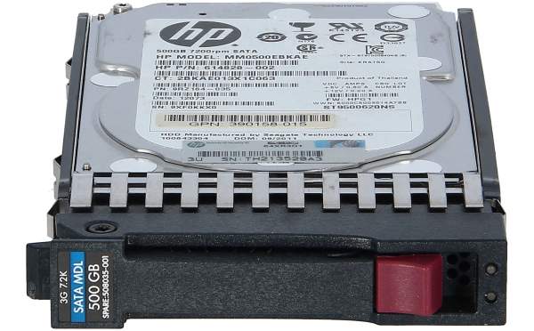 HPE - 508035-001 - "'HP 500GB 3G 7.2K 2.5"" SATA MDL Hard Drive'"