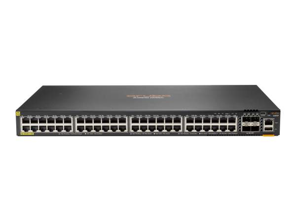 HPE - S0M84A#ABB - Aruba Networking CX 6200F 48G Class 4 PoE 4SFP 370W Switch - L3 - Managed - 48 x 10/100/1000 (PoE+) + 4 x 100/1000 SFP - front and side to back - rack-mountable - PoE+ (370 W)