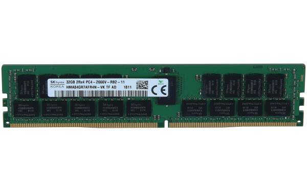 Hynix - HMA84GR7AFR4N-VK - 32GB PC4-21300V DIMM Dual Rank x4 DDR4-2666 ECC Registered - 32 GB - DDR4 - MHz - ECC - DIMM