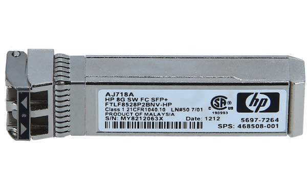 HPE - 468508-001 - 468508-001 - Fibra ottica - 8000 Mbit/s - SFP+ - SW - 73,9 mm - 111 mm