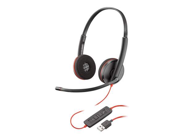 Poly - 209745-201 - Blackwire C3220 - 3200 Series - headset - on-ear - wired - USB-A