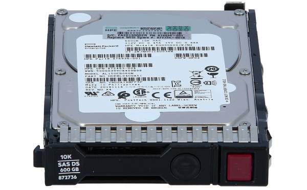 HPE - 872736-001 - HPE Festplatte - 600 GB - Hot-Swap - 2.5" SFF (6.4 cm SFF)