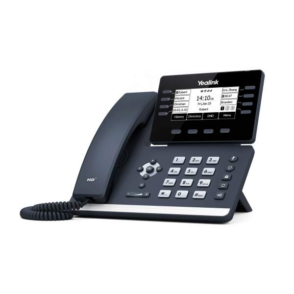 Yealink - SIP-T53W - VoIP phone - with Bluetooth interface with caller ID - 3-way call capability - SIP - SIP v2 - SRTP - 12-line operation - classic gray