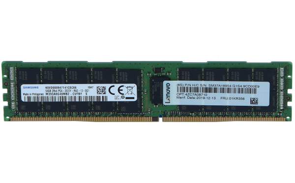 Lenovo - 4ZC7A08710 - TruDDR4 - DDR4 - module - 64 GB - DIMM 288-pin - 2933 MHz / PC4-23400 - 1.2 V