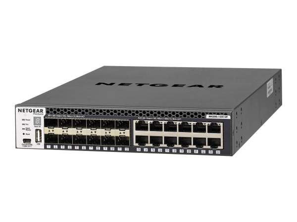 Netgear - XSM4324S-100NES - M4300-12X12F - Gestito - L2/L3 - 10G Ethernet (100/1000/10000) - Montaggio rack - 1U