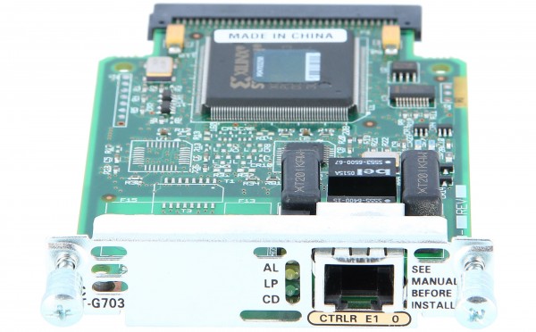 Cisco - VWIC-1MFT-G703 - 1-Port RJ-48 Multiflex Trunk - E1 for unstructured G.703 - 0,002048 Gbit/s - Cablato - 79 x 122 x 21 mm - 1x RJ-45