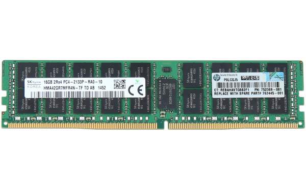 HPE - 774172-001 - 16GB 1x16GB Dual Rank x4 DDR4-2133 CAS-15-15 16 GB DDR-4 MHz DIMM - 16 GB - D