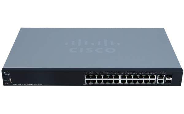 Cisco - SF200-24FP-EU - Small Business Smart SF200-24FP - Switch - 100 Mbps - 24-Port 1 HE - Rac