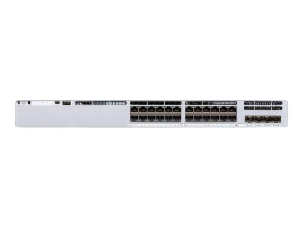 Cisco - C9300L-24UXG-2Q-E - Catalyst 9300L - Network Essentials - switch - L3 - Managed - 16 x 10/100/1000 (UPOE) + 2 x 40Gb Ethernet + 8 x 1/2.5/5/10GBase-T - rack-mountable - UPOE (722 W)