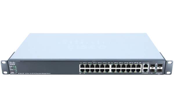 Cisco - SF500-24P-K9-G5 - 24-port 10/100 POE Stackable Managed Switch w/Gig Uplinks