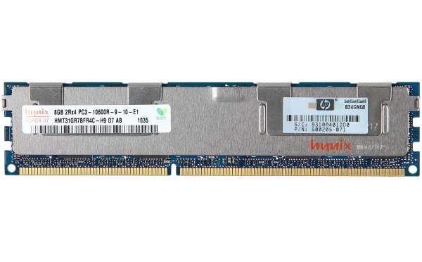 HP - 500205-071 - HP 8GB 1x8GB Dual Rank PC3-10600 DDR3-1333)