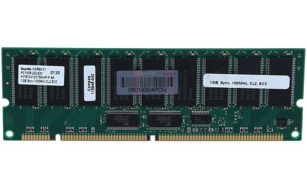 HP - 115945-042 - MEM 1GB PC100 SYNC CL2 ECC SDRAM - 1 GB - SDRAM