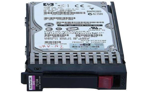 HP - 459512-001 - 72GB 2.5" 10K rpm DP SAS - 2.5" - 72 GB - 10000 Giri/min