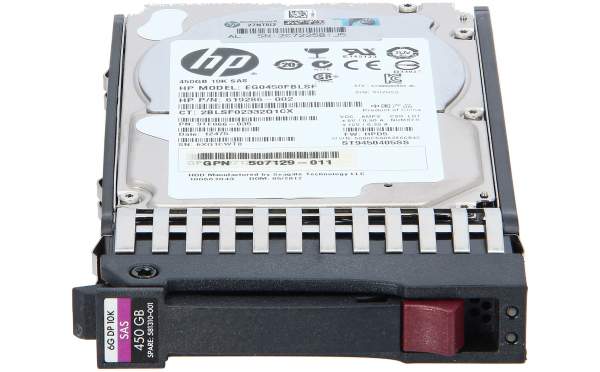 HPE - 581284-B21 - 450GB - 6G - SAS - 10K rpm - SFF - 2.5-inch - 2.5" - 450 GB - 10000 Giri/min