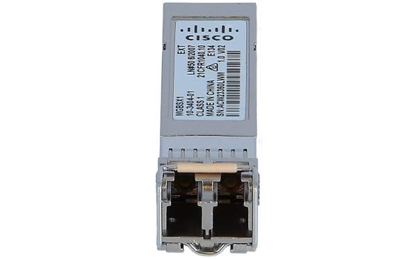 Cisco - MGBSX1 - SFP (mini-GBIC) transceiver module - GigE - 1000Base-SX - LC - up to 550 m - 850 nm