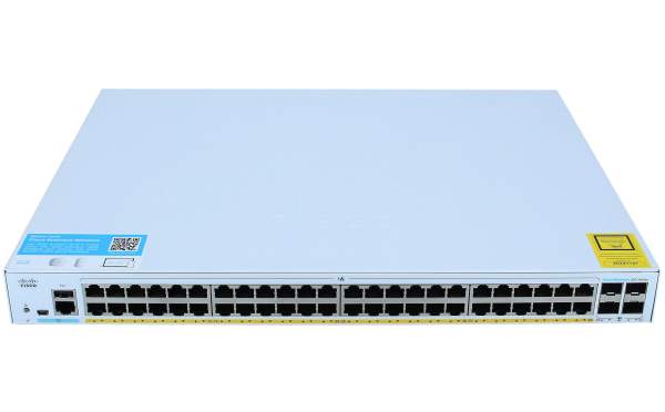 Cisco - CBS350-48FP-4G-EU - Switch - L3 - Managed - 48 x 10/100/1000 (PoE+) + 4 x Gigabit SFP - rack-mountable - PoE+ (740 W)