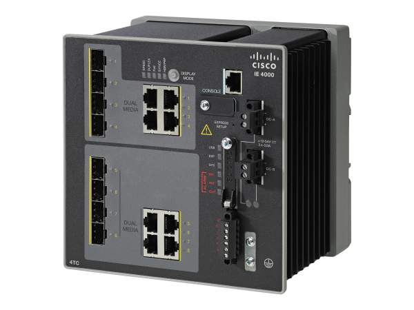 Cisco - IE-4000-4TC4G-E - IE 4000 4 x combo 10/100M, 4 x 1G Combo , LAN Base